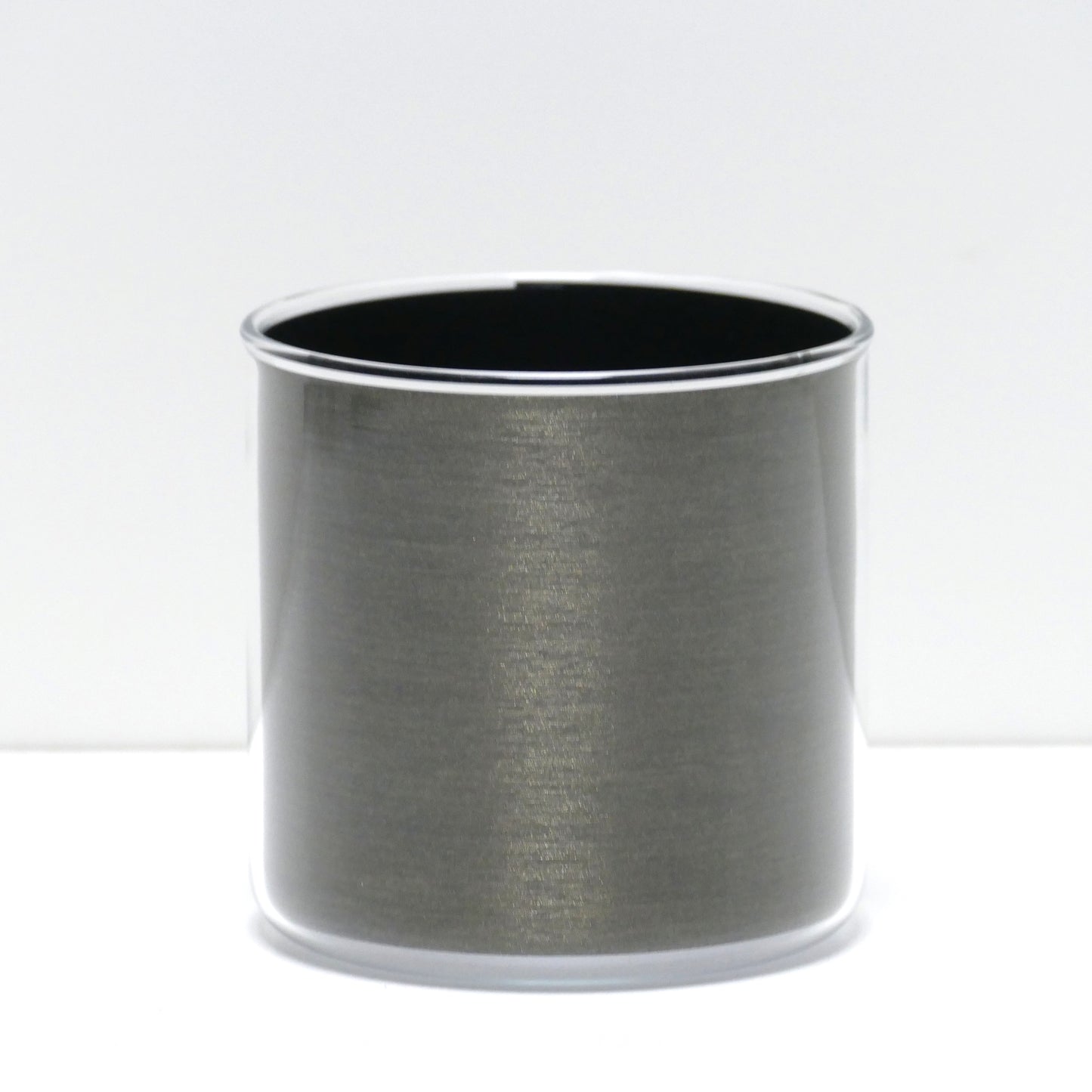 Pot "bronze brossé" et sa plante